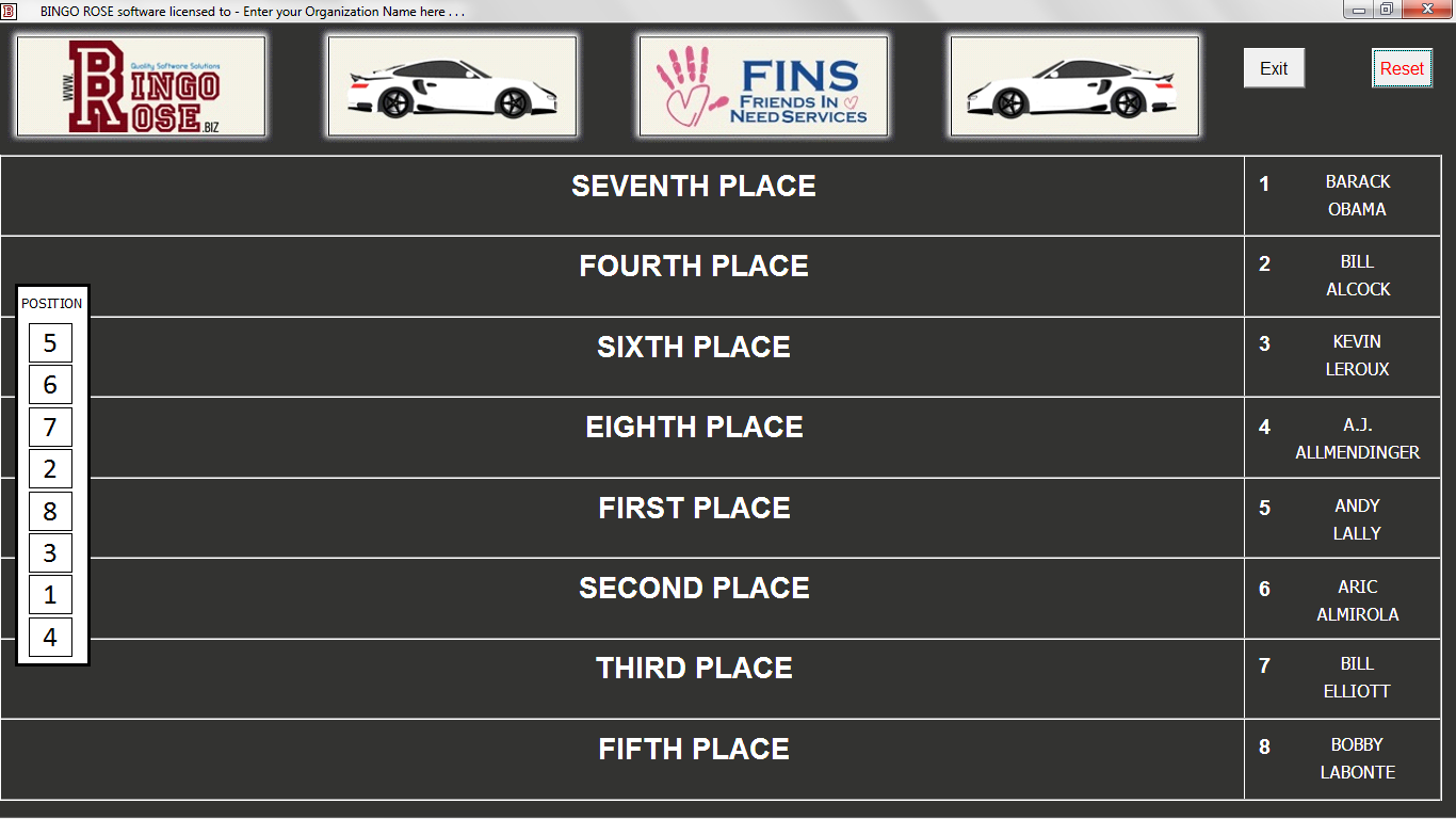 Car Race at the completion of the race